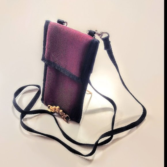 NW Territory Burgundy Nylon Crossbody Travel Wallet ~ Glasses/Phone Pocket ~ GVC - Picture 1 of 11